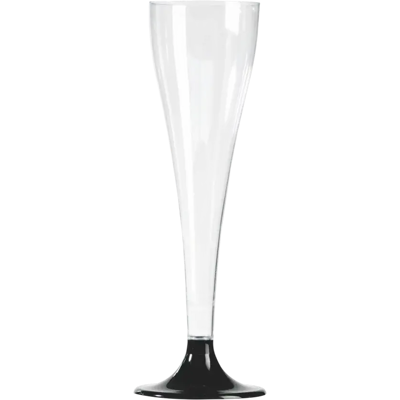 Flûtes à Champagne Réutilisables 10 cl Pied Noir – Verres de Réception - Publicité Flûtes à Champagne Réutilisables 10 cl Pied Noir – Verres de Réception - Publicité