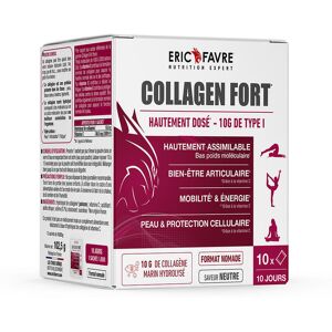 Eric Favre Laboratoire Collagen Fort - 10 sachets - Publicité Eric Favre Laboratoire Collagen Fort - 10 sachets - Publicité