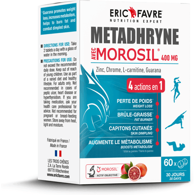 Eric Favre Nutrition Expert Metadhryne Morosil - Programme Minceur 30 jours, 4 en 1 - Publicité Eric Favre Nutrition Expert Metadhryne Morosil - Programme Minceur 30 jours, 4 en 1 - Publicité