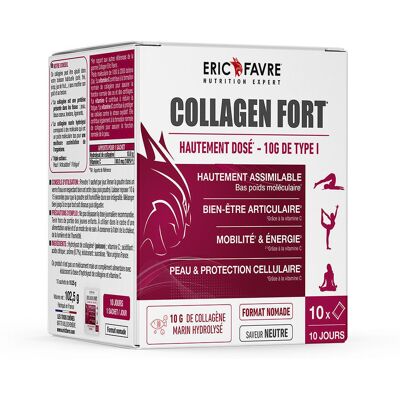 Eric Favre Laboratoire Collagen Fort - 10 sachets - Publicité Eric Favre Laboratoire Collagen Fort - 10 sachets - Publicité