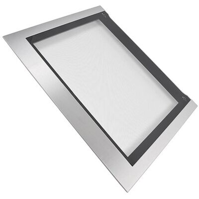 Verre de porte de four AEG - Cadre noir - 591.5x470mm - Publicité Verre de porte de four AEG - Cadre noir - 591.5x470mm - Publicité