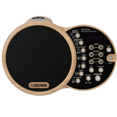 Boss DR-01S Rhythm Partner Ampli portable + boîte à rythmes - Publicité Boss DR-01S Rhythm Partner Ampli portable + boîte à rythmes - Publicité
