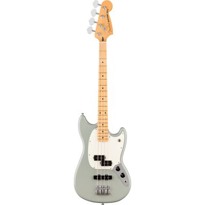 Basse Mustang Fender PJ Player II MN Gris Cactus - Publicité Basse Mustang Fender PJ Player II MN Gris Cactus - Publicité