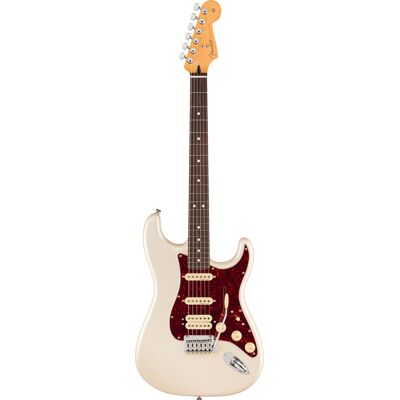 Fender Player II Stratocaster modifiée HSS Touche en palissandre Olympic Pearl - Publicité Fender Player II Stratocaster modifiée HSS Touche en palissandre Olympic Pearl - Publicité