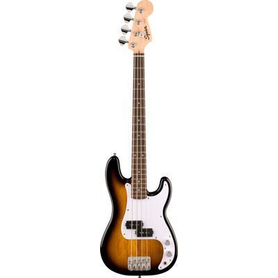 Fender Squier Mini Precision Bass LRL 2-Color Sunburst - Publicité Fender Squier Mini Precision Bass LRL 2-Color Sunburst - Publicité