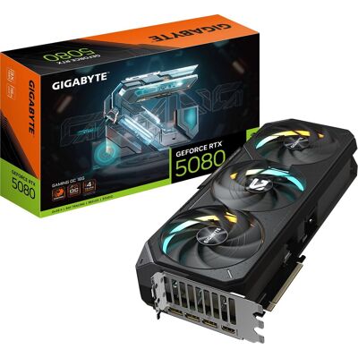 Gigabyte Gig NVIDIA GeForce RTX 5080 GV-N5080GAMING 16GB GDDR7 OC carte graphique - Publicité Gigabyte Gig NVIDIA GeForce RTX 5080 GV-N5080GAMING 16GB GDDR7 OC carte graphique - Publicité