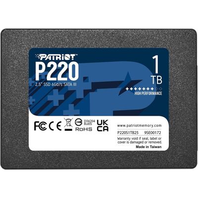 Patriot P220 " (7mm) P220S1TB25 1TB 2.5" SATA III SSD - Publicité Patriot P220 " (7mm) P220S1TB25 1TB 2.5" SATA III SSD - Publicité