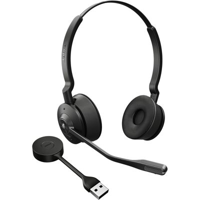 Jabra Engage 55 Casque Sans fil Arceau Bureau/Centre d'appels Noir, Titane - Excellent état - Publicité Jabra Engage 55 Casque Sans fil Arceau Bureau/Centre d'appels Noir, Titane - Excellent état - Publicité
