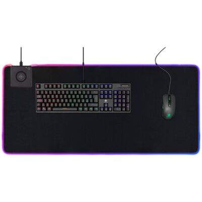 Tapis de souris RGB Gaming avec chargement sans fil 10W - Noir - Publicité Tapis de souris RGB Gaming avec chargement sans fil 10W - Noir - Publicité
