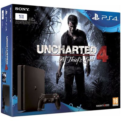 Sony Nouvelle PS4 Slim 1 To + Uncharted 4 : A Thief's End - Bon état - Publicité Sony Nouvelle PS4 Slim 1 To + Uncharted 4 : A Thief's End - Bon état - Publicité