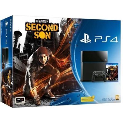 Sony Console PS4 500 Go + InFamous : Second Son - Bon état - Publicité Sony Console PS4 500 Go + InFamous : Second Son - Bon état - Publicité