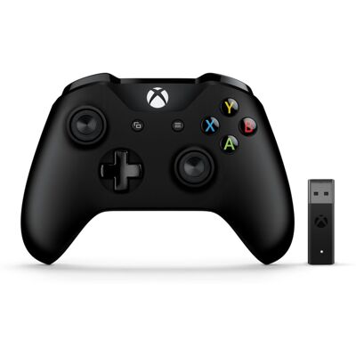Microsoft Xbox Controller + Wireless Adapter Noir Manette de jeu PC, Xbox One - Excellent état - Publicité Microsoft Xbox Controller + Wireless Adapter Noir Manette de jeu PC, Xbox One - Excellent état - Publicité