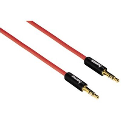 Hama 0.5m 3.5mm/3.5mm câble audio 0,5 m 3,5mm Rouge - Neuf - Publicité Hama 0.5m 3.5mm/3.5mm câble audio 0,5 m 3,5mm Rouge - Neuf - Publicité