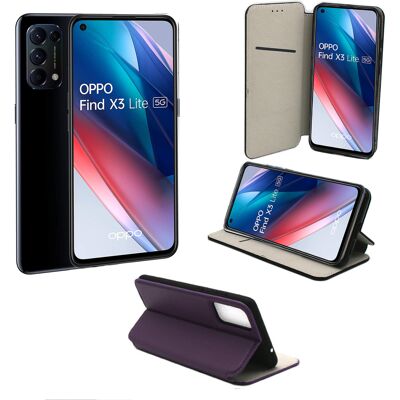 Xeptio OPPO Find X3 LITE 5G Etui / Housse pochette protection violet - Neuf - Publicité Xeptio OPPO Find X3 LITE 5G Etui / Housse pochette protection violet - Neuf - Publicité