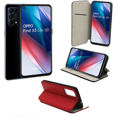 Xeptio OPPO Find X3 LITE 5G Etui / Housse pochette protection rouge - Neuf - Publicité Xeptio OPPO Find X3 LITE 5G Etui / Housse pochette protection rouge - Neuf - Publicité