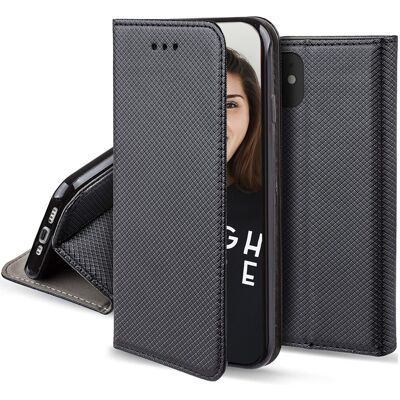 Coque magnétique intelligente noire pour Galaxy A34 5G - Publicité Coque magnétique intelligente noire pour Galaxy A34 5G - Publicité