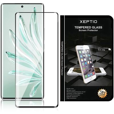 Vitre en verre trempé Full cover noir pour Honor 70 5G - XEPTIO - Neuf - Publicité Vitre en verre trempé Full cover noir pour Honor 70 5G - XEPTIO - Neuf - Publicité