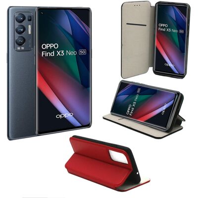 Xeptio OPPO Find X3 Neo 5G Etui / Housse pochette protection rouge - Neuf - Publicité Xeptio OPPO Find X3 Neo 5G Etui / Housse pochette protection rouge - Neuf - Publicité