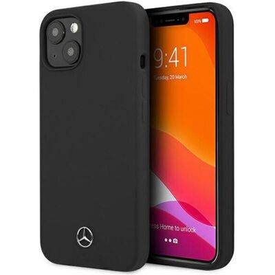 Coque en silicone Mercedes pour iPhone 13 mini - Noir - Publicité Coque en silicone Mercedes pour iPhone 13 mini - Noir - Publicité