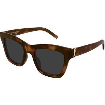 Saint Laurent - SL M156 003 Transparent Cognac Brown Green - Lunettes de soleil - Publicité Saint Laurent - SL M156 003 Transparent Cognac Brown Green - Lunettes de soleil - Publicité