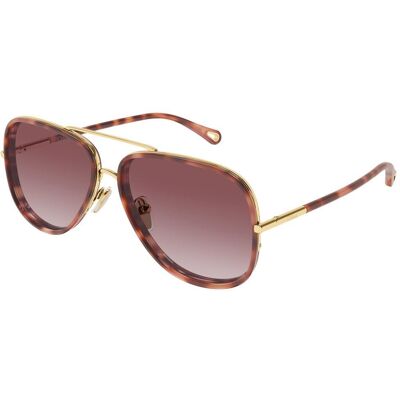 Chloé - CH0382S 004 Gold Tortoise - Lunettes de soleil - Publicité Chloé - CH0382S 004 Gold Tortoise - Lunettes de soleil - Publicité