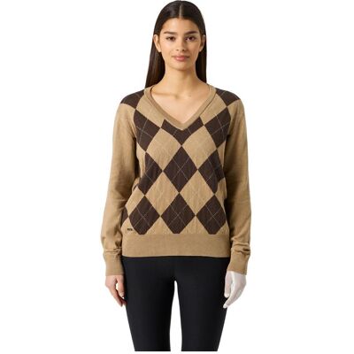 Daily Sports - Argyle V-Neck Pullover Bark - M - Pull - Publicité Daily Sports - Argyle V-Neck Pullover Bark - M - Pull - Publicité