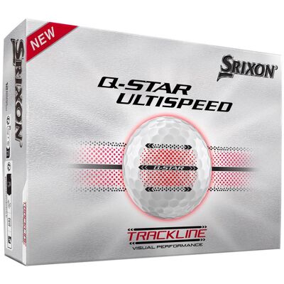 Srixon - Q-Star Ultispeed Trackline Pure White - Balles neuves - Publicité Srixon - Q-Star Ultispeed Trackline Pure White - Balles neuves - Publicité