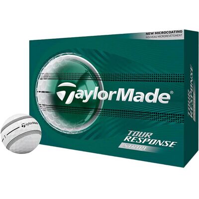 Taylormade - Tour Response Stripe White - Balles neuves - Publicité Taylormade - Tour Response Stripe White - Balles neuves - Publicité