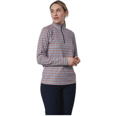 Daily Sports - Layer Delta - Orange - Bleu clair - Golf top - Publicité Daily Sports - Layer Delta - Orange - Bleu clair - Golf top - Publicité