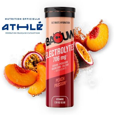 Baouw - Pastilles Electrolytes (x10) 50 g. Pêche Passion - - Publicité Baouw - Pastilles Electrolytes (x10) 50 g. Pêche Passion - - Publicité