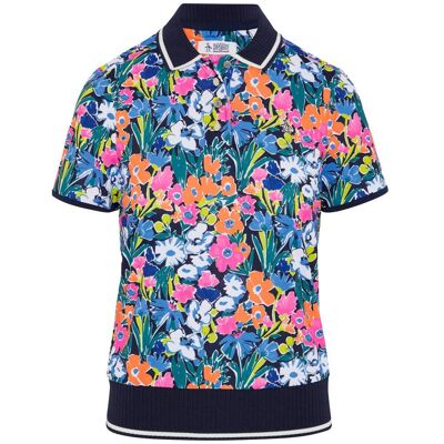 Original Penguin - Sketch Floral SS Black Iris - S - Polo - Publicité Original Penguin - Sketch Floral SS Black Iris - S - Polo - Publicité