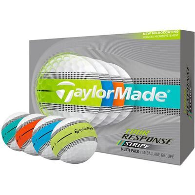 Taylormade - Tour Response Stripe Multi - Balles neuves - Publicité Taylormade - Tour Response Stripe Multi - Balles neuves - Publicité