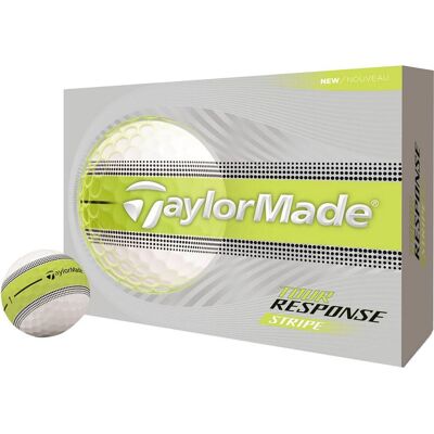 Taylormade - Tour Response Stripe Yellow - Balles neuves - Publicité Taylormade - Tour Response Stripe Yellow - Balles neuves - Publicité