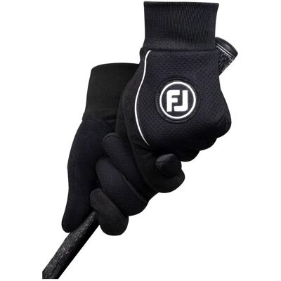 Footjoy - Wintersof Black Droitier/Gaucher - M - Gants synthetiques chauds (Paire) - Publicité Footjoy - Wintersof Black Droitier/Gaucher - M - Gants synthetiques chauds (Paire) - Publicité