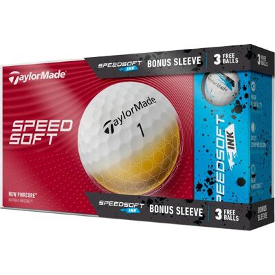 Taylormade - Speedsoft White Bonus Pack 15 Balles - Balles neuves - Publicité Taylormade - Speedsoft White Bonus Pack 15 Balles - Balles neuves - Publicité