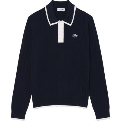 Lacoste - Sweat Navy Blue Flour - 38 - Pull - Publicité Lacoste - Sweat Navy Blue Flour - 38 - Pull - Publicité