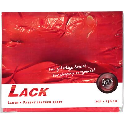 Fetish Fétiche - Drap en laque - 200 x 220 cm (rouge) - Publicité Fetish Fétiche - Drap en laque - 200 x 220 cm (rouge) - Publicité