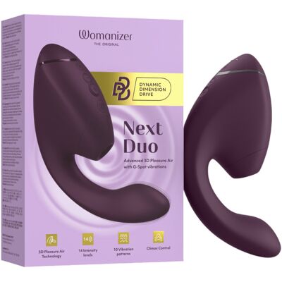 Womanizer Next Duo - vibromasseur 2‑en‑1 pour point G (violet) - Publicité Womanizer Next Duo - vibromasseur 2‑en‑1 pour point G (violet) - Publicité