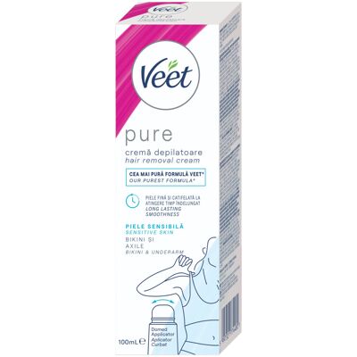 Veet Pure - crème dépilatoire pour le maillot - peaux sensibles (100 ml) - Publicité Veet Pure - crème dépilatoire pour le maillot - peaux sensibles (100 ml) - Publicité
