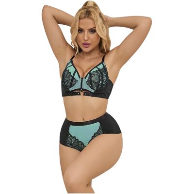 Ensemble Vert en Dentelle et Mesh SUBBLIME - Lingerie - Publicité Ensemble Vert en Dentelle et Mesh SUBBLIME - Lingerie - Publicité