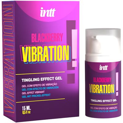 Intt Vibration! - gel stimulant intime - effet vibrant - mûre - 15ml - Publicité Intt Vibration! - gel stimulant intime - effet vibrant - mûre - 15ml - Publicité