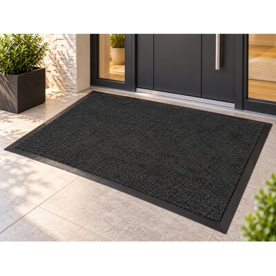andiamo Tapis anti-salissure Turin 80 x 120 cm – pour intérieur et extérieur **Produit de second choix (B-Stock) – contrôlé** – Noir One-Size - Publicité andiamo Tapis anti-salissure Turin 80 x 120 cm – pour intérieur et extérieur **Produit de second choix (B-Stock) – contrôlé** – Noir One-Size - Publicité