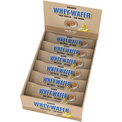 Whey-wafer (x12) - Noisette - Weider - 12 Item - Publicité Whey-wafer (x12) - Noisette - Weider - 12 Item - Publicité