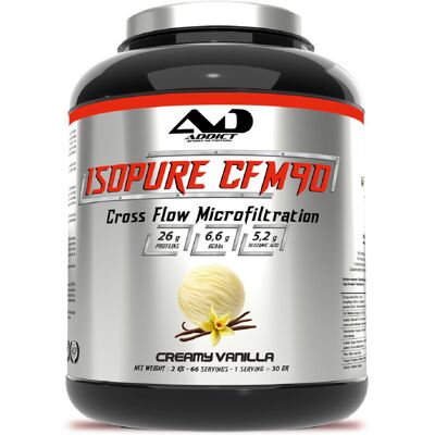 Isopure Cfm 90 (2kg) - Crème Vanille - Addict Sport Nutrition - 2 Kg - Publicité Isopure Cfm 90 (2kg) - Crème Vanille - Addict Sport Nutrition - 2 Kg - Publicité