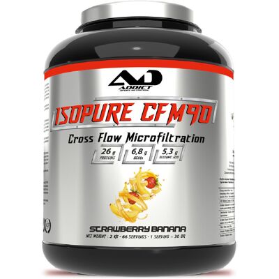 Isopure Cfm 90 (2kg) - Fraise - Banane - Addict Sport Nutrition - 2 Kg - Publicité Isopure Cfm 90 (2kg) - Fraise - Banane - Addict Sport Nutrition - 2 Kg - Publicité