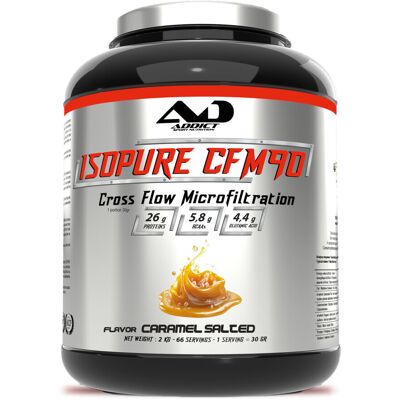 Isopure Cfm 90 (2kg) - Salted Caramel - Addict Sport Nutrition - 2 Kg - Publicité Isopure Cfm 90 (2kg) - Salted Caramel - Addict Sport Nutrition - 2 Kg - Publicité