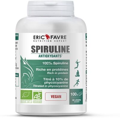 Spiruline Vegan Bio (100 Gélules) - Eric Favre - Publicité Spiruline Vegan Bio (100 Gélules) - Eric Favre - Publicité