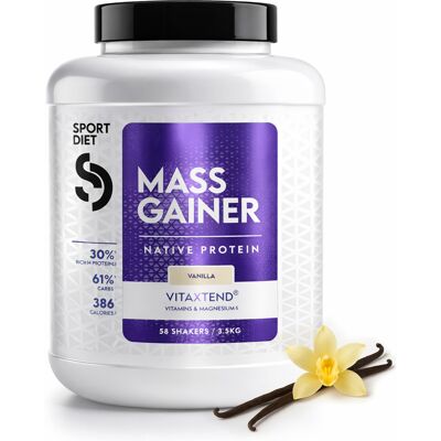 Mass Gainer Vitaxtend (3,5kg) - Vanille - Sport Diet - Publicité Mass Gainer Vitaxtend (3,5kg) - Vanille - Sport Diet - Publicité