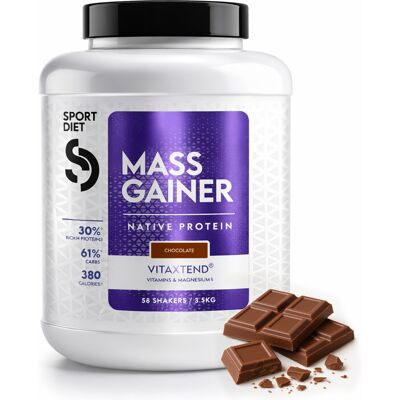 Mass Gainer Vitaxtend (3,5kg) - Chocolat - Sport Diet - Publicité Mass Gainer Vitaxtend (3,5kg) - Chocolat - Sport Diet - Publicité