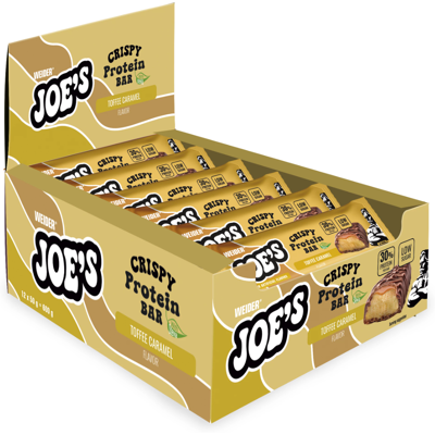 Joe's Crispy Bar (x12) - Toffee Caramel - Weider - Item - Publicité Joe's Crispy Bar (x12) - Toffee Caramel - Weider - Item - Publicité
